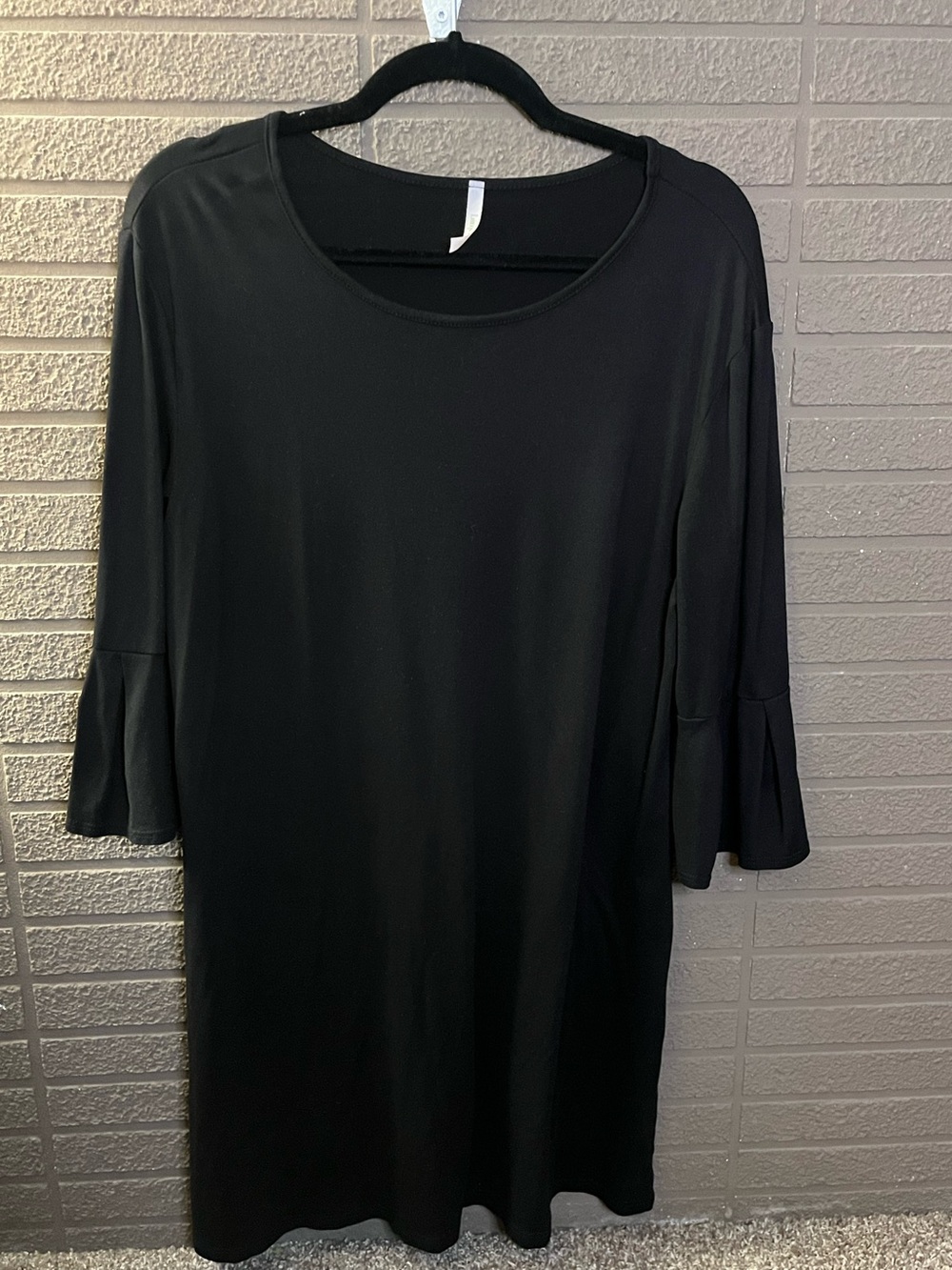 Lime N Chili Black Bell Sleeve Shift Dress